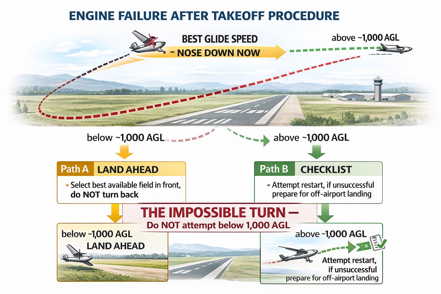 Engine failure emergency procedure